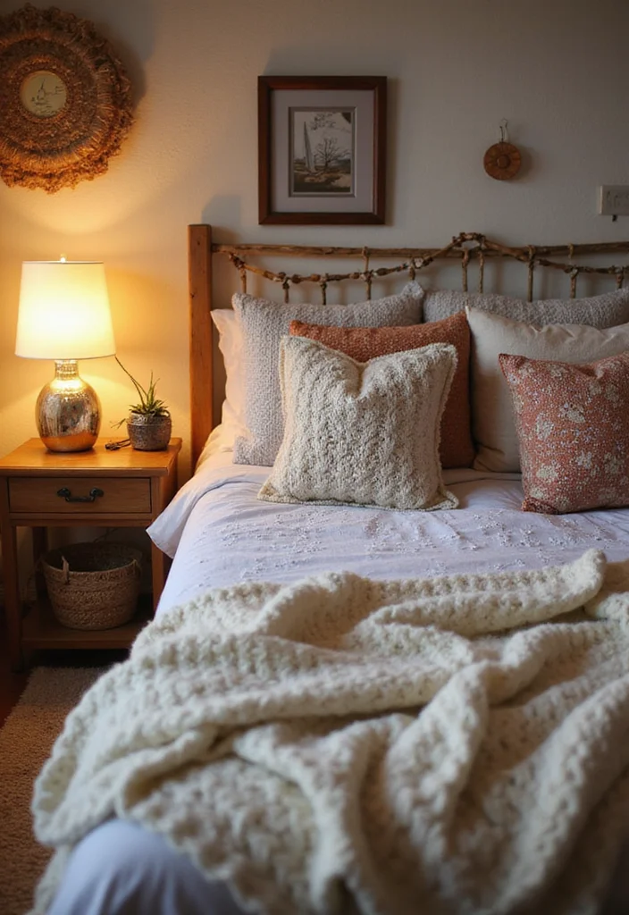 12 Cozy Boho Bedroom Ideas for Relaxed Layered Warmth - 5. Cozy Bedroom Accessories