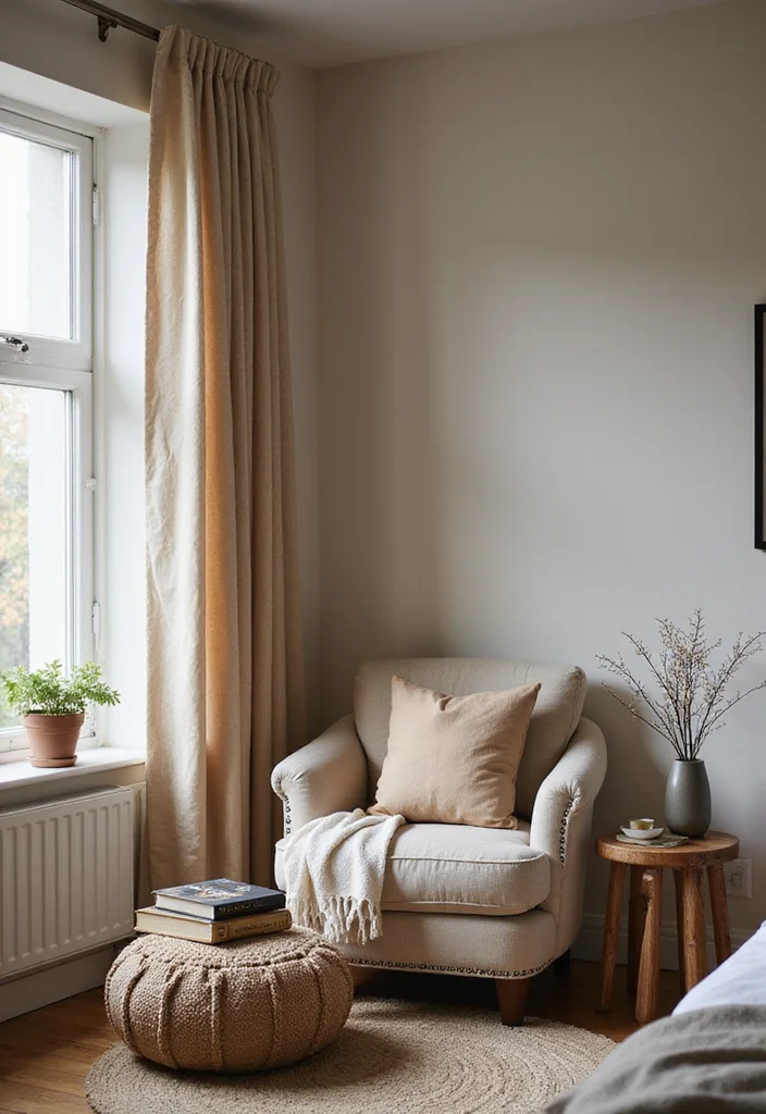 12 Cozy Boho Bedroom Ideas for Relaxed Layered Warmth - 6. Comfortable Seating Areas