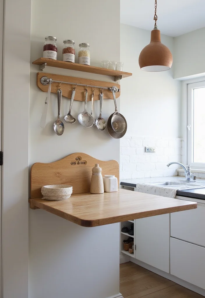 12 Kitchen Scullery Ideas for Hidden Prep and Storage - 10. Fold-Down Tables