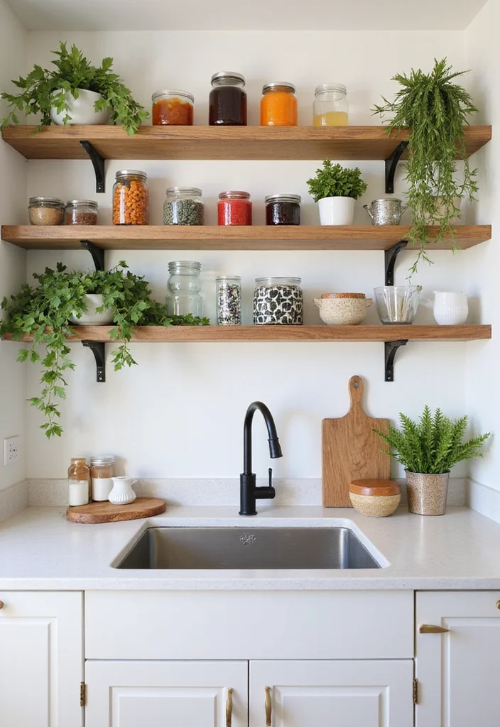 12 Kitchen Scullery Ideas for Hidden Prep and Storage - 2. Shelving Above the Sink