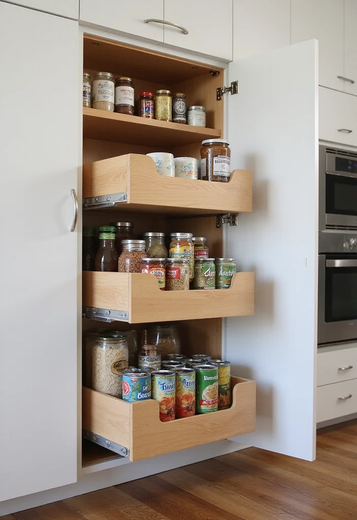 12 Kitchen Scullery Ideas for Hidden Prep and Storage - 4. Pull-Out Pantry