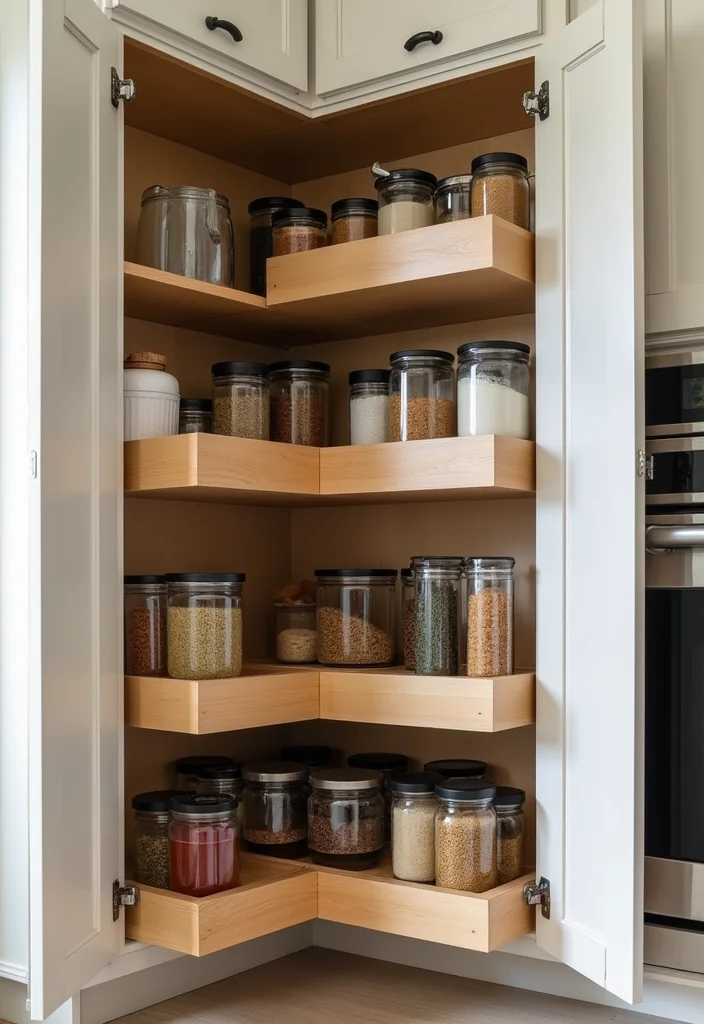 12 Kitchen Scullery Ideas for Hidden Prep and Storage - 6. Corner Cabinets with Lazy Susans