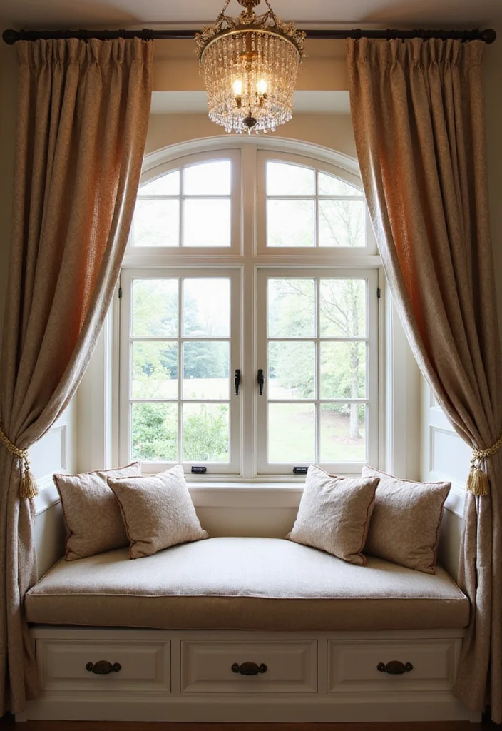 12 Kitchen Window Seat Ideas for Bright Comfortable Corners - 12. Vintage Glam with Curves