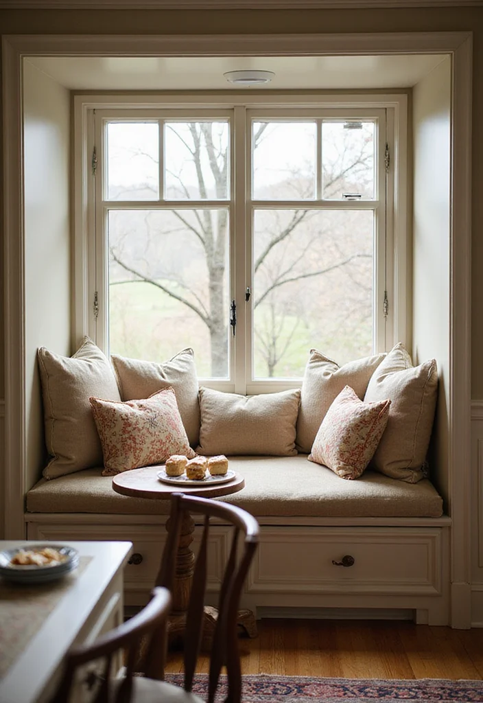 12 Kitchen Window Seat Ideas for Bright Comfortable Corners - 4. Cozy Family Gathering Spot