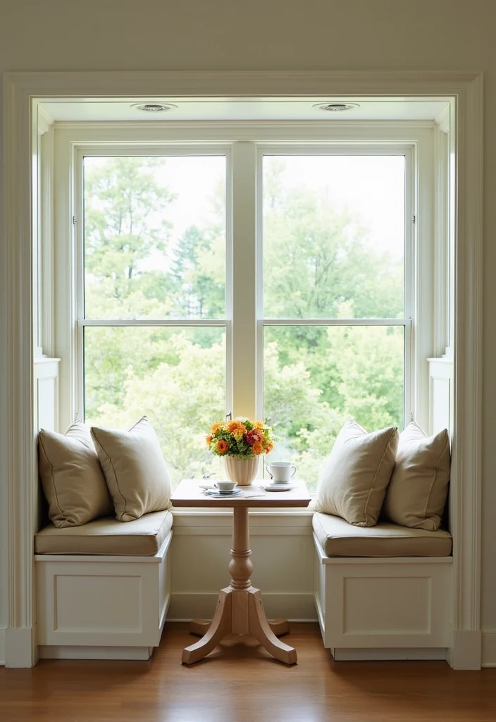 12 Kitchen Window Seat Ideas for Bright Comfortable Corners - 6. Breakfast Nook Charm