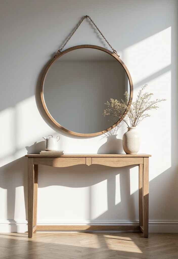 12 Living Room Console Table Decor Ideas for Easy Styling - 10. Use of Mirrors