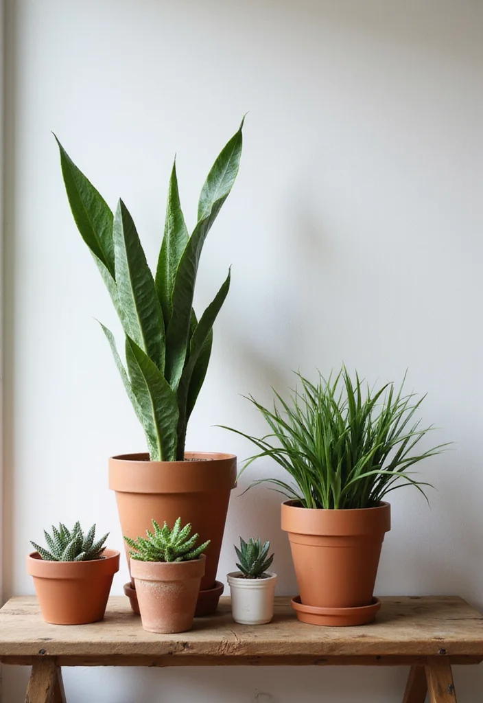 12 Living Room Console Table Decor Ideas for Easy Styling - 2. Statement Plants