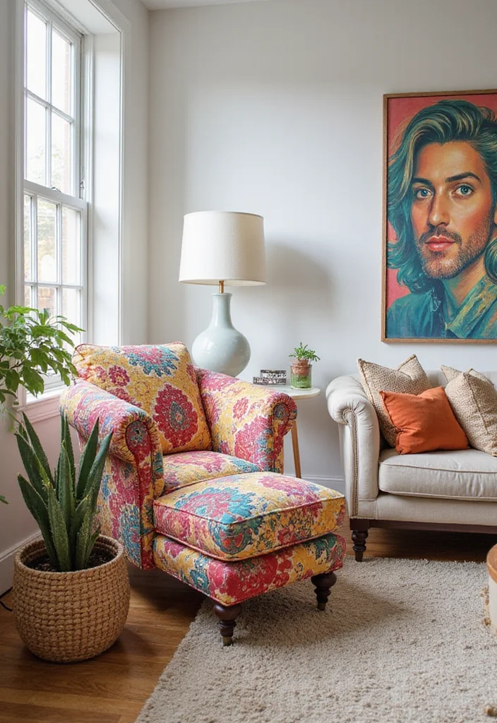 12 Living Room With Recliners Ideas for Comfort and Style - 8. Colorful Accent Recliners