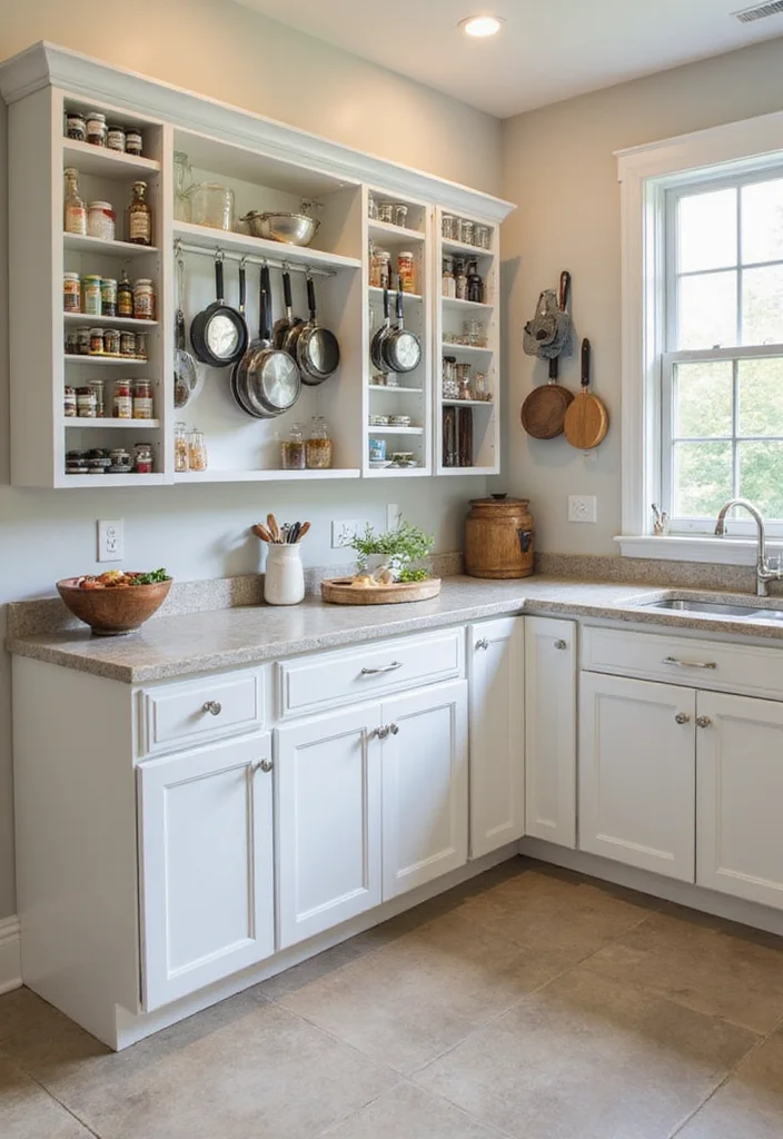 12 Low Ceiling Kitchen Ideas for Taller Airy Visual Space - 3. Vertical Storage Solutions