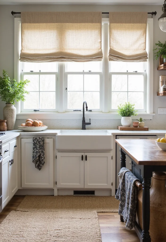 12 Magnolia Kitchen Ideas for Soft Warm Modern Charm - 7. Textured Fabrics