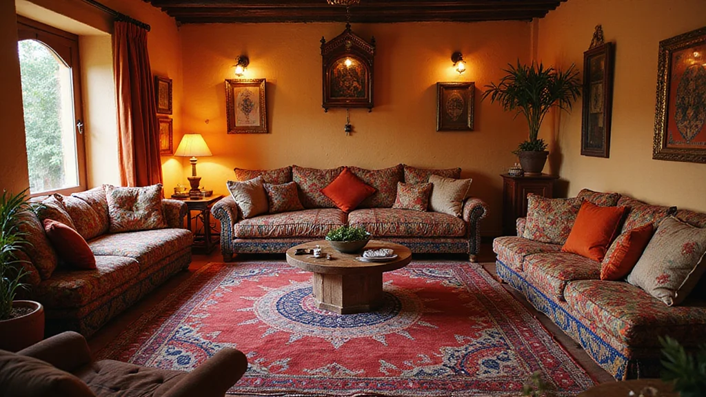12 Moroccan Living Room Ideas for Pattern and Warm Color