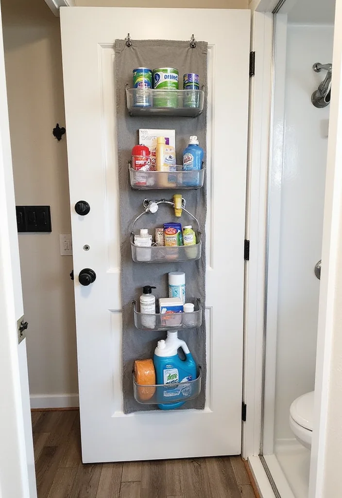 12 RV Bathroom Storage Ideas for Smart Compact Organization - 2. Use Over-the-Door Organizers