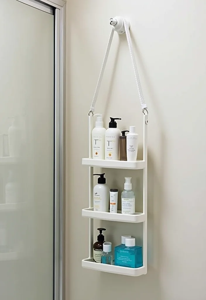 12 RV Bathroom Storage Ideas for Smart Compact Organization - 5. Incorporate a Shower Caddy