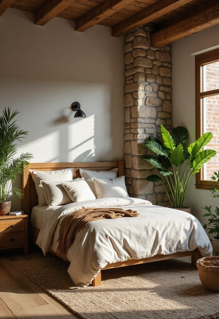 12 Rustic Western Bedroom Ideas for Warm Country Character - 8. Natural Elements