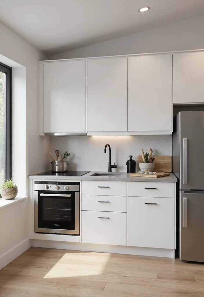 12 Single Wide Kitchen Ideas for Smart Practical Layouts - 3. Built-In Appliances