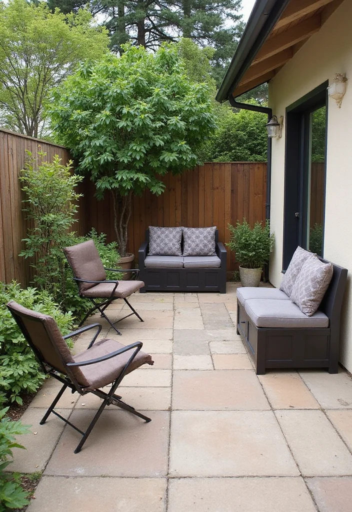 12 Small Outdoor Backyard Ideas for Cozy Functional Spaces - 4. Multi-Functional Furniture