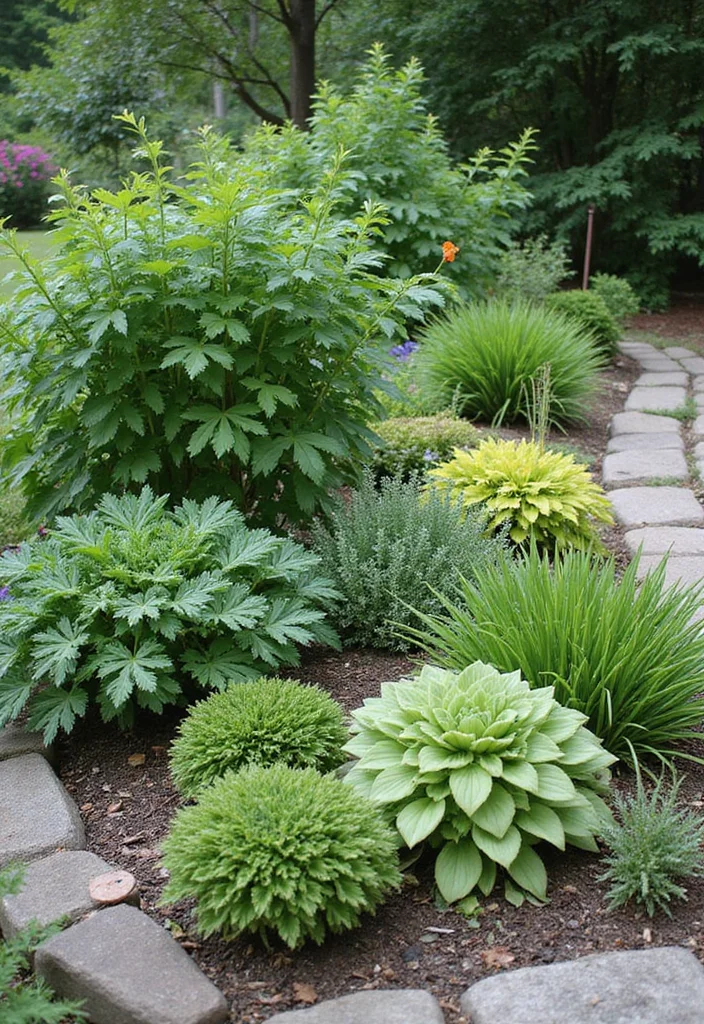 12 Small Outdoor Backyard Ideas for Cozy Functional Spaces - 9. Plant Tall and Low