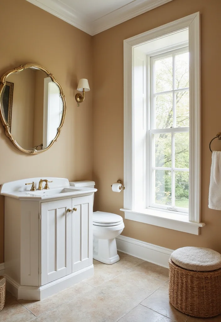 12 Tan Bathroom Ideas for Soft Neutral Warmth - 1. Soft Tan Walls