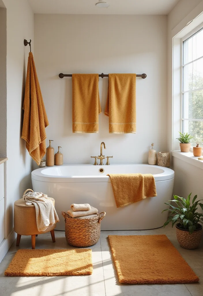 12 Tan Bathroom Ideas for Soft Neutral Warmth - 4. Tan Bathroom Accessories