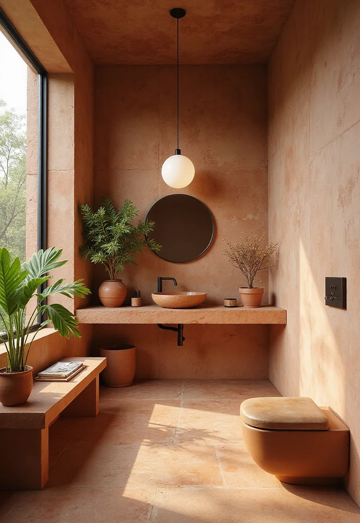 12 Terracotta Bathroom Ideas for Earthy Natural Charm - 12. Sustainable Practices with Terracotta
