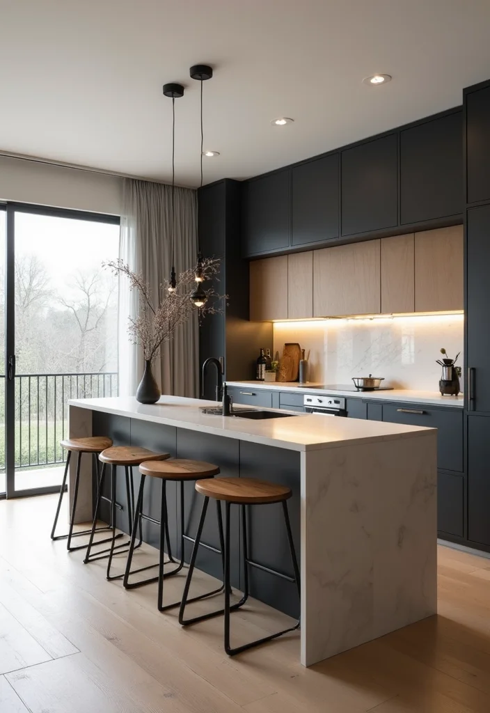 12 Townhouse Kitchen Ideas for Stylish Compact Living - 2. Multi-Functional Island