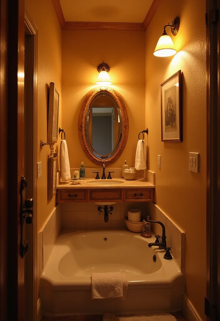 12 Warm Bathroom Ideas for Cozy Inviting Spaces - 4. Warm Bathroom Lighting