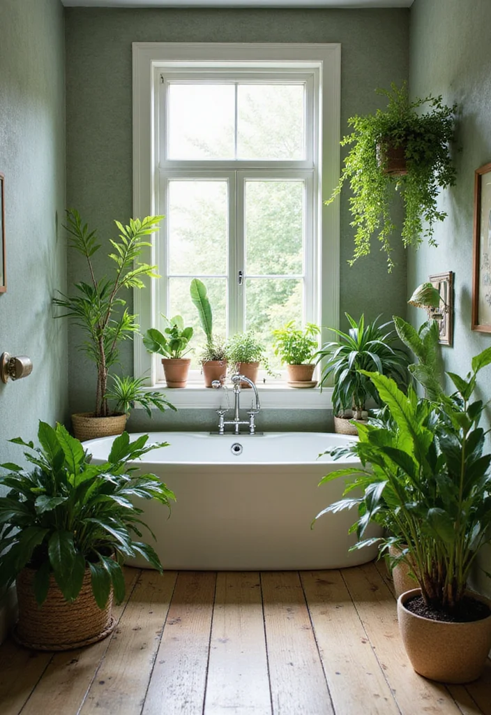 12 Warm Bathroom Ideas for Cozy Inviting Spaces - 5. Incorporate Plants