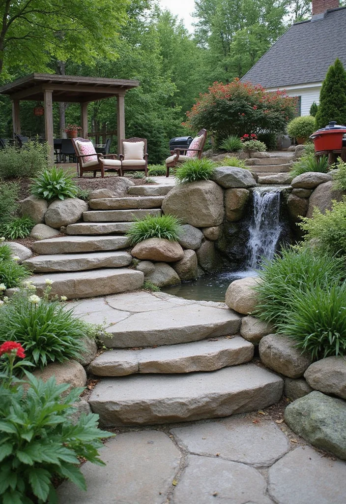 12 Waterfront Backyard Ideas for Relaxed Scenic Living - 1. Tranquil Terraced Tiers