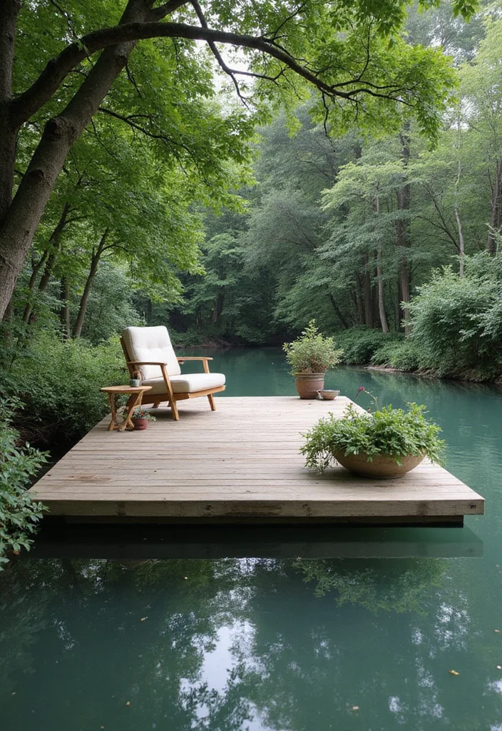 12 Waterfront Backyard Ideas for Relaxed Scenic Living - 5. Floating Features