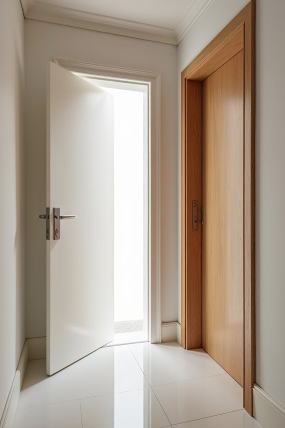 bathroom door width and layout differences