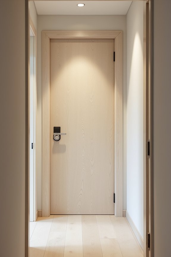 bathroom doors are narrow for plumbing clearance