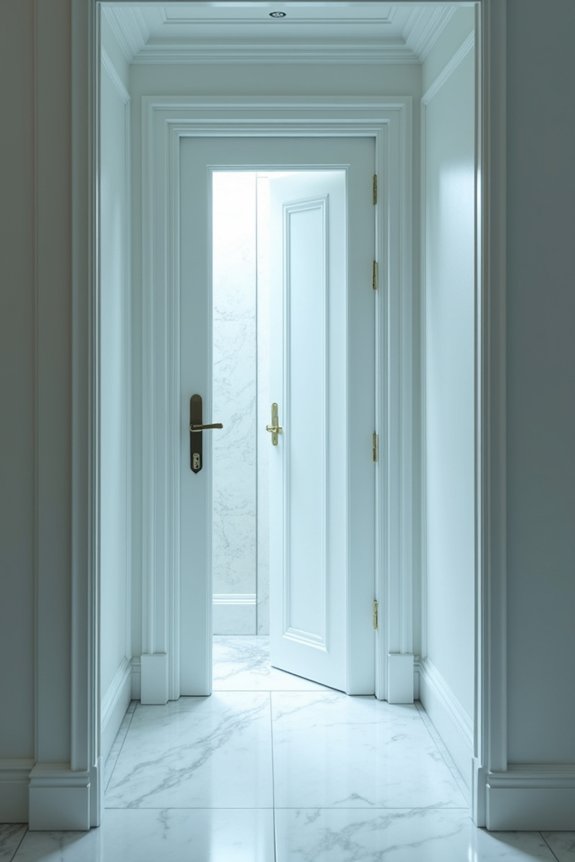 bathroom doors narrower for space saving