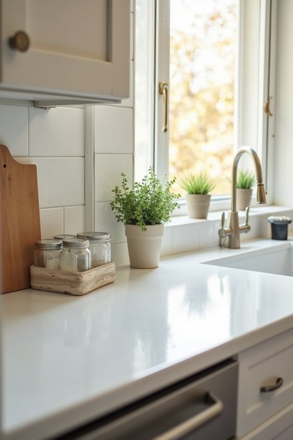 10 Ways to Decorate My Kitchen on Any Budget 1 declutter surfaces reveal functional space