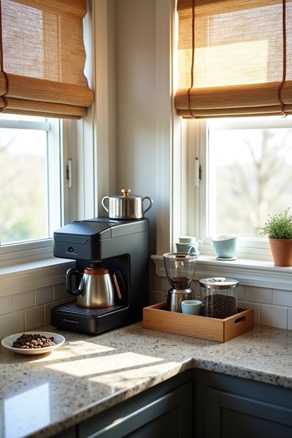 10 Ways to Decorate My Kitchen on Any Budget 6 dedicated coffee station organized essentials