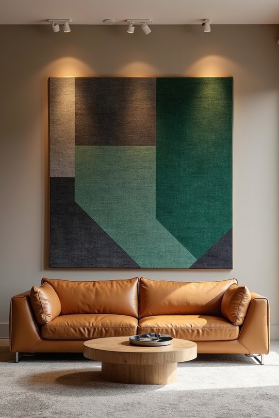 10 Ways to Decorate a Large Living Room Wall 10 echo rug with wall feature cohesion