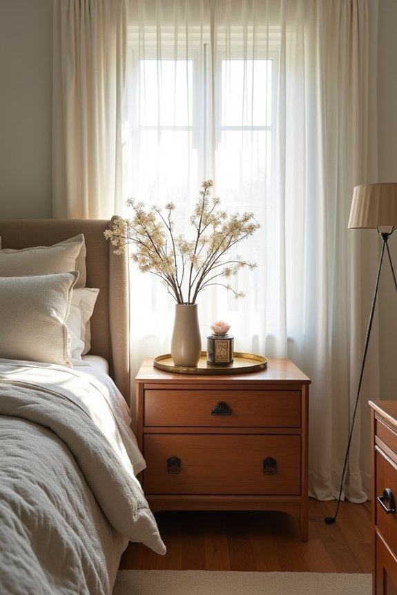 10 Bedroom Decoration Ideas to Transform Your Space 9 finished with curated accessories trays flowers hardware