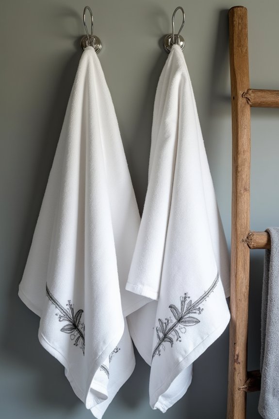 hanging towels for decorative organization
