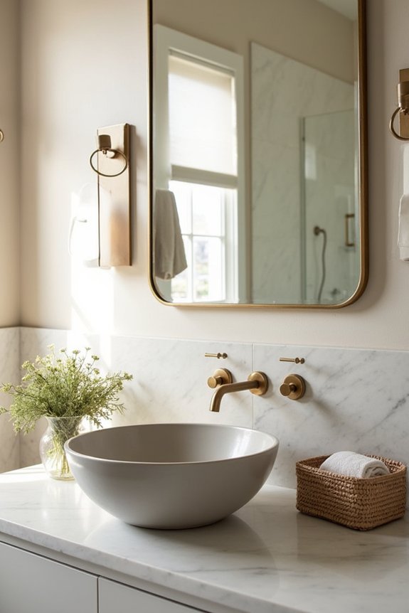 10 Ways to Decorate My Bathroom on Any Budget 2 neutral tones create timeless bathroom foundation