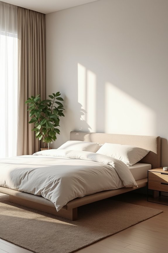10 Bedroom Decoration Ideas to Transform Your Space 6 platform bed clean lines calming space