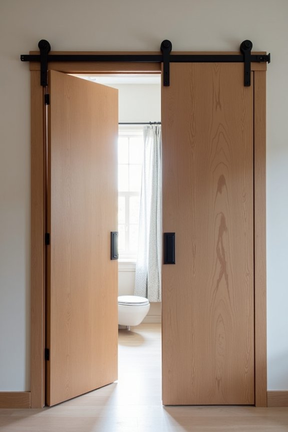 pocket doors maximize bathroom space