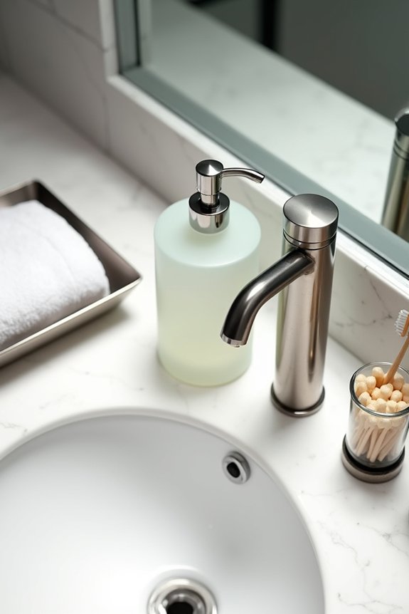 How Should Bathroom Accessories Be Placed for Optimal Use 6 soap dispenser at sink level