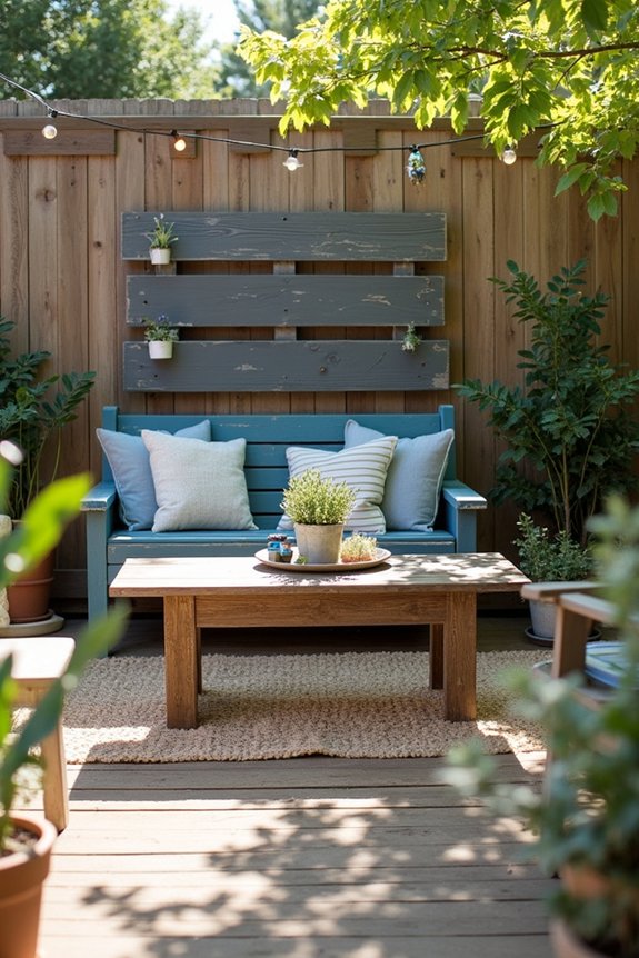 7 Ways to Decorate Your Backyard on Any Budget 6 thrifted furniture reclaimed texture
