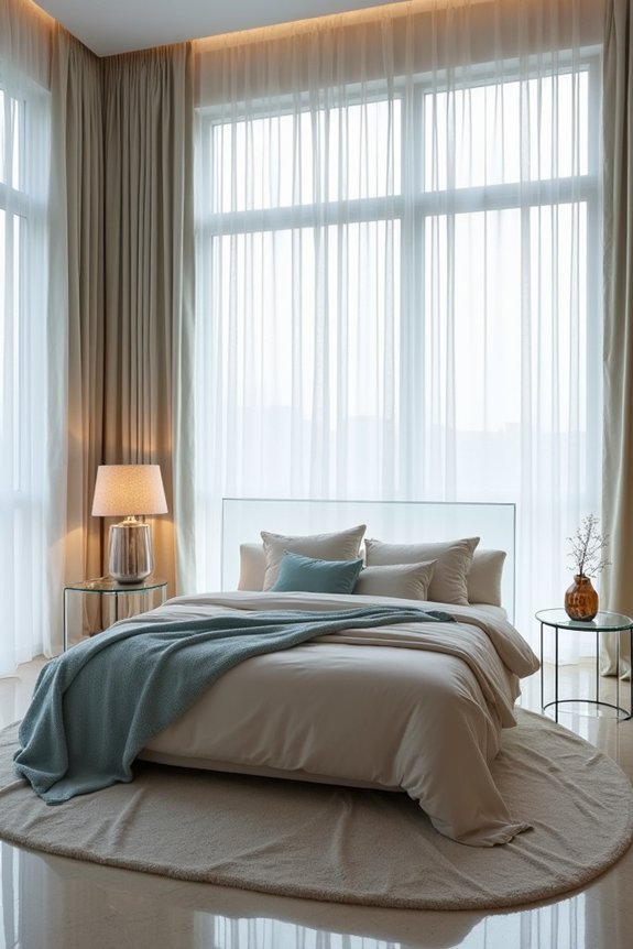 10 Bedroom Decoration Ideas to Transform Your Space 7 transparent lucite brightens small bedroom